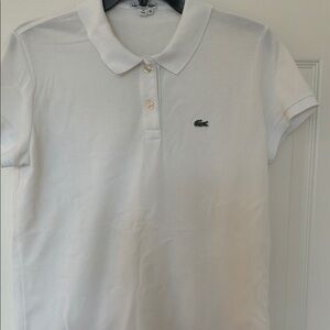 Lacoste White Women's Polo Shirt - Classic Short Sleeve
